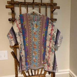 Beautiful Johnny Was blouse with tassel S